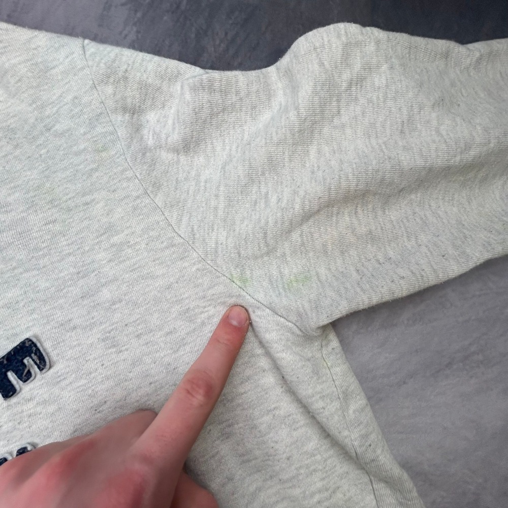 Vintage Aeropostale 87 New York Hoodie Mens Large Heather Gray Y2K Skater Boxy - Picture 4 of 7